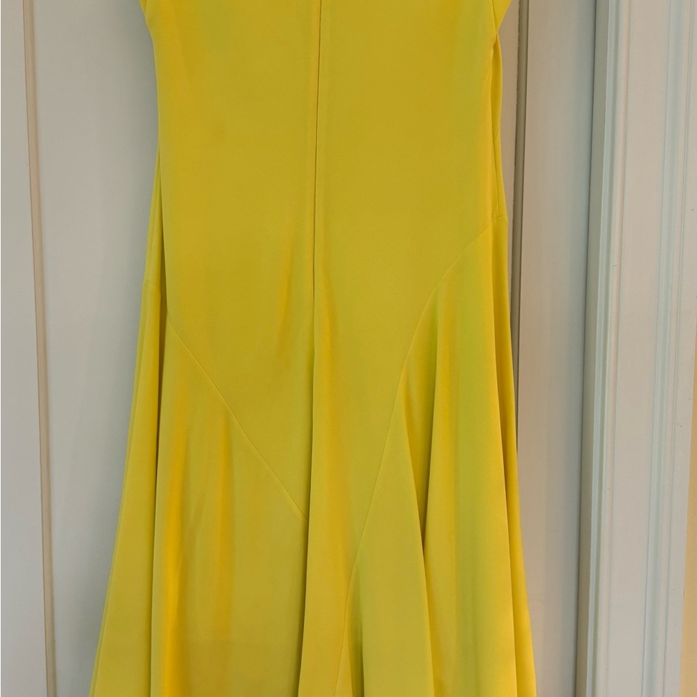 Max Mara SPORTMAX Lemon yellow dress with hi/swing panels. Size 6